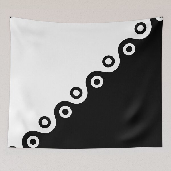 Item preview, Yin and Yang Black and White Symmetrical Asymmetry designed and sold by Shapes-Mania.