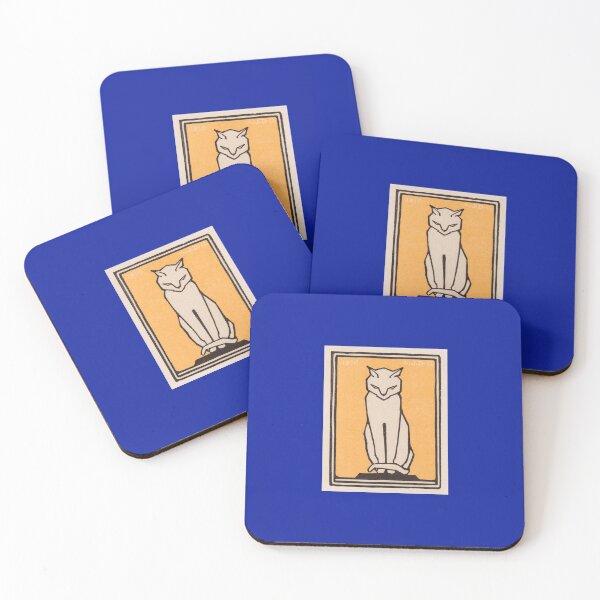 Item preview, Standing White Cat in Yellow designed and sold by Art-by-Geoff.