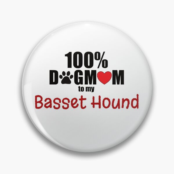 Item preview, 100% Dog MoM With Paw Heart Basset Hound designed and sold by KobelskiDesigns.