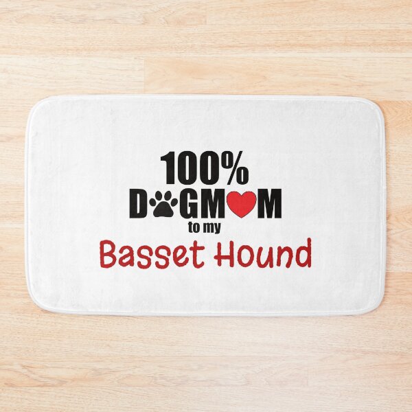 Item preview, 100% Dog MoM With Paw Heart Basset Hound designed and sold by KobelskiDesigns.