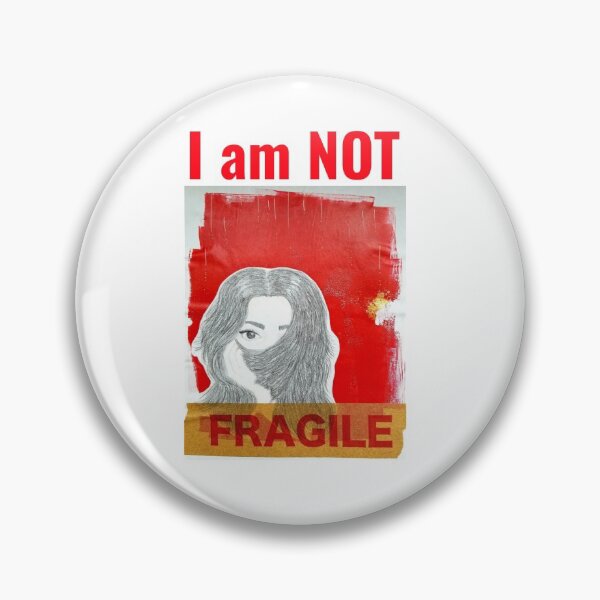 Item preview, "I am not fragile" - beautiful female face drawing by CoolCleverCute  designed and sold by CoolCleverCute.