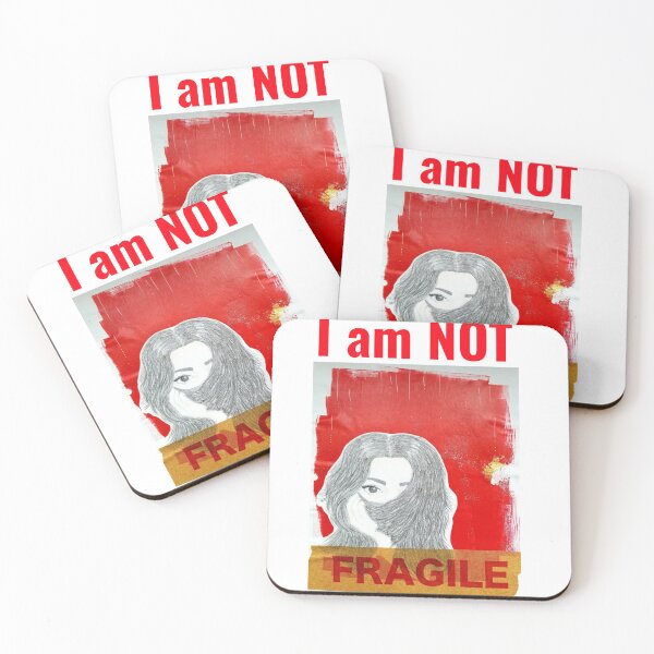 Item preview, "I am not fragile" - beautiful female face drawing by CoolCleverCute  designed and sold by CoolCleverCute.