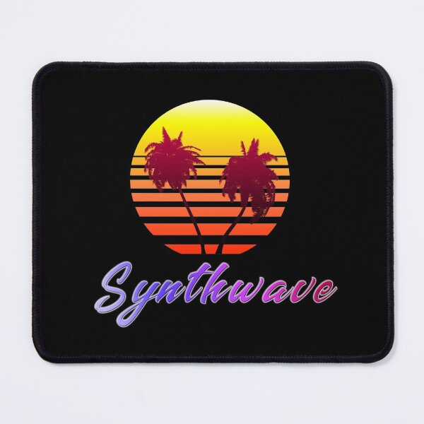 Synthwave Sun (with palm trees) Mouse Pad