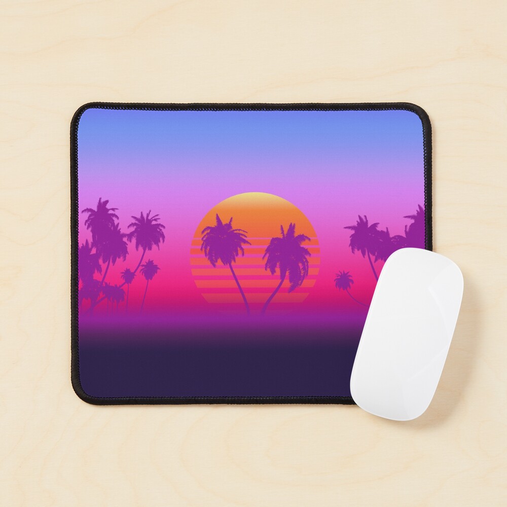 Palm Trees Sunset Mouse Pad