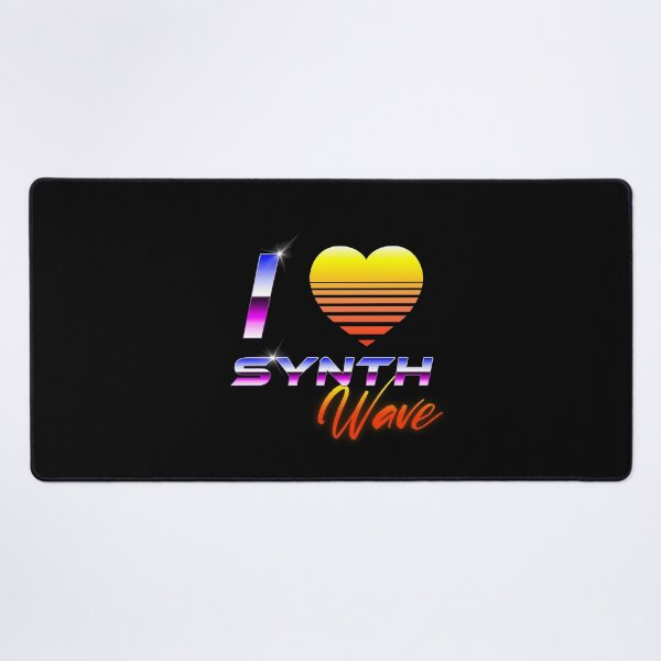 I Love Synthwave Desk Mat