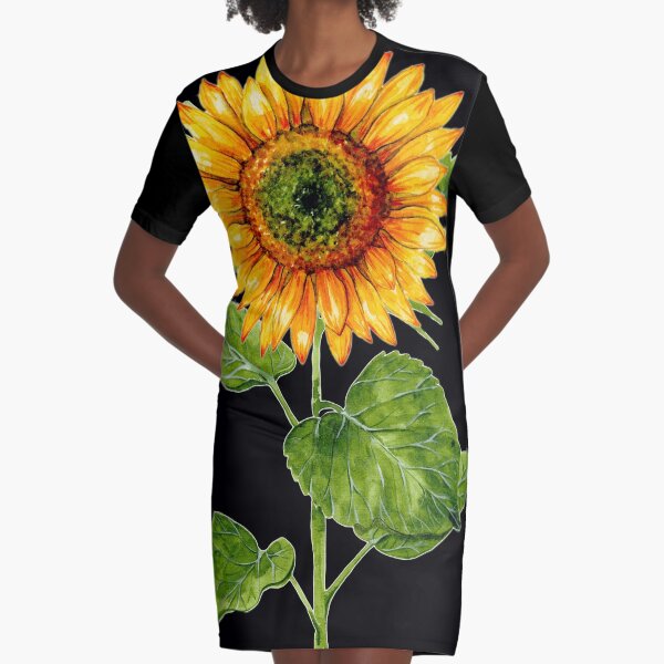 Sunflower dark Graphic T-Shirt Dress