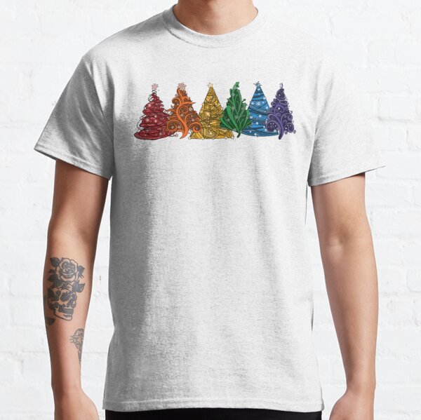 Rainbow Christmas Trees Classic T-Shirt