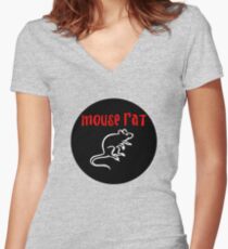 Mouse Rat Women's Fitted V-Neck T-Shirt