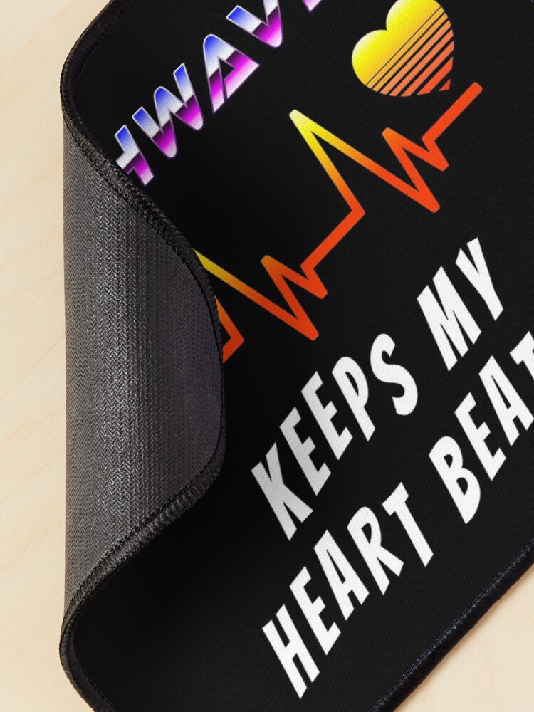 Alternate view of Synthwave keeps my heart beating Mouse Pad