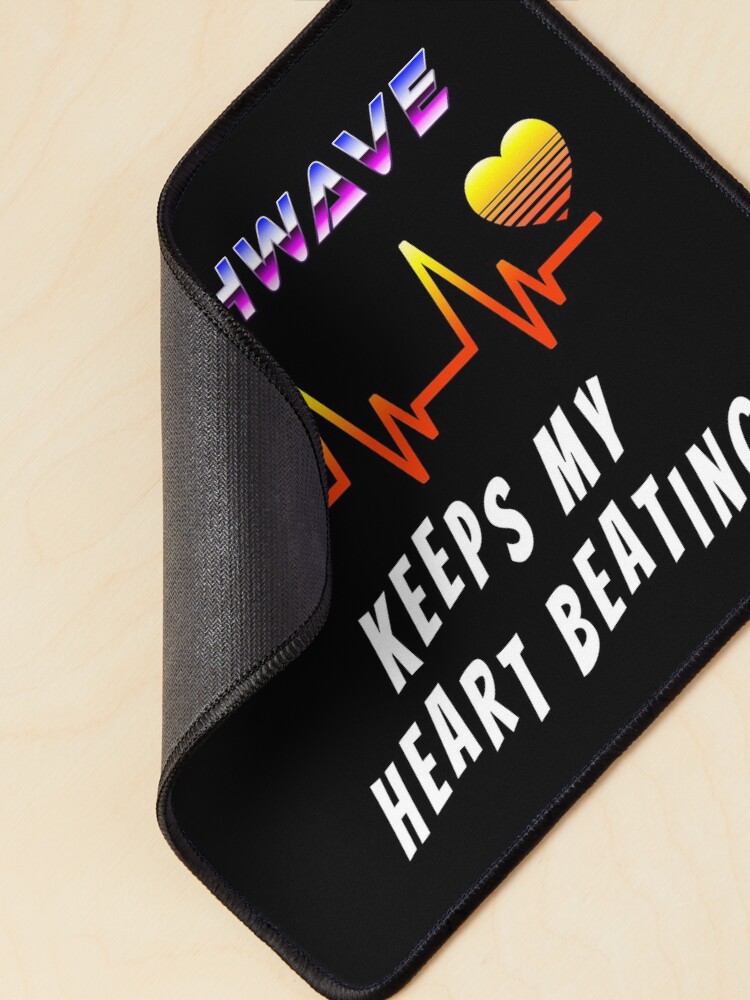 Alternate view of Synthwave keeps my heart beating Mouse Pad