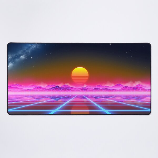 Aperçu de l'œuvre Paysage Synthwave créée et vendue par Gaia Dream Creation.