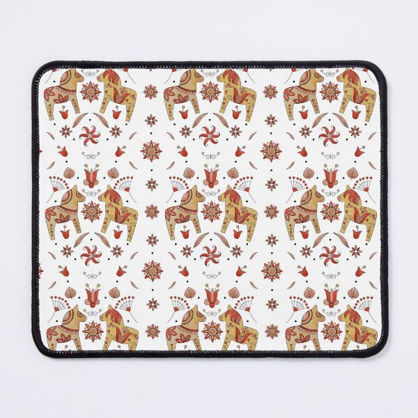 Item preview, Scandinavian Folklore Dala Horses Pattern designed and sold by LotusArtStudio.