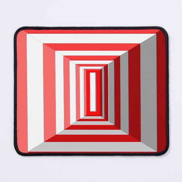 red and white rectangles Mouse Pad