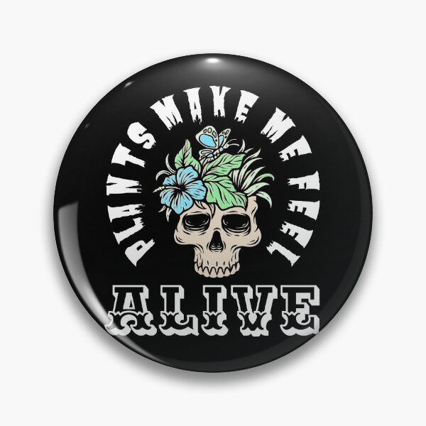 Item preview, Plants Make Me Feel Alive | Floral Skull | Halloweentee designed and sold by Design-Maniya.