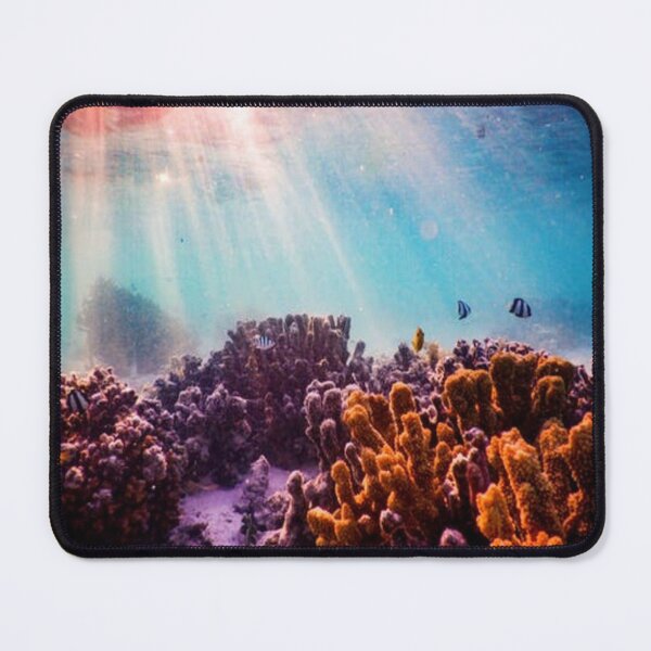 sunlit coral reef Mouse Pad