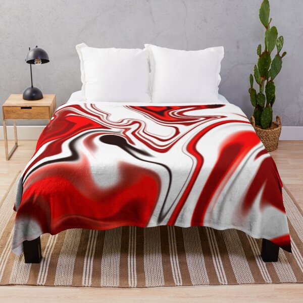 Item preview, rojo blanco psicodélico remolino trippy abstracto acrílico designed and sold by Golden-place.