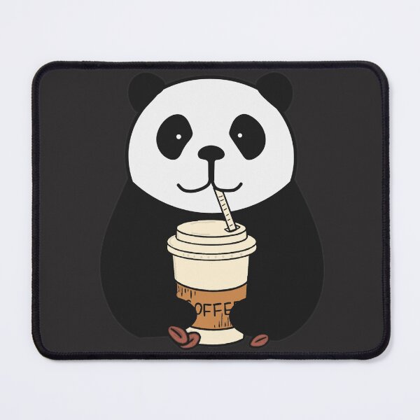 Item preview, Panda Drinks Coffee (Black) designed and sold by Artbysaeme.