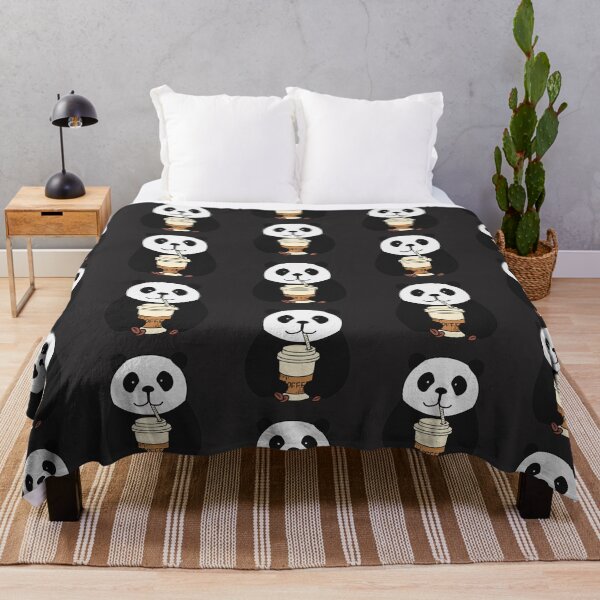 Item preview, Panda Drinks Coffee (Black) designed and sold by Artbysaeme.