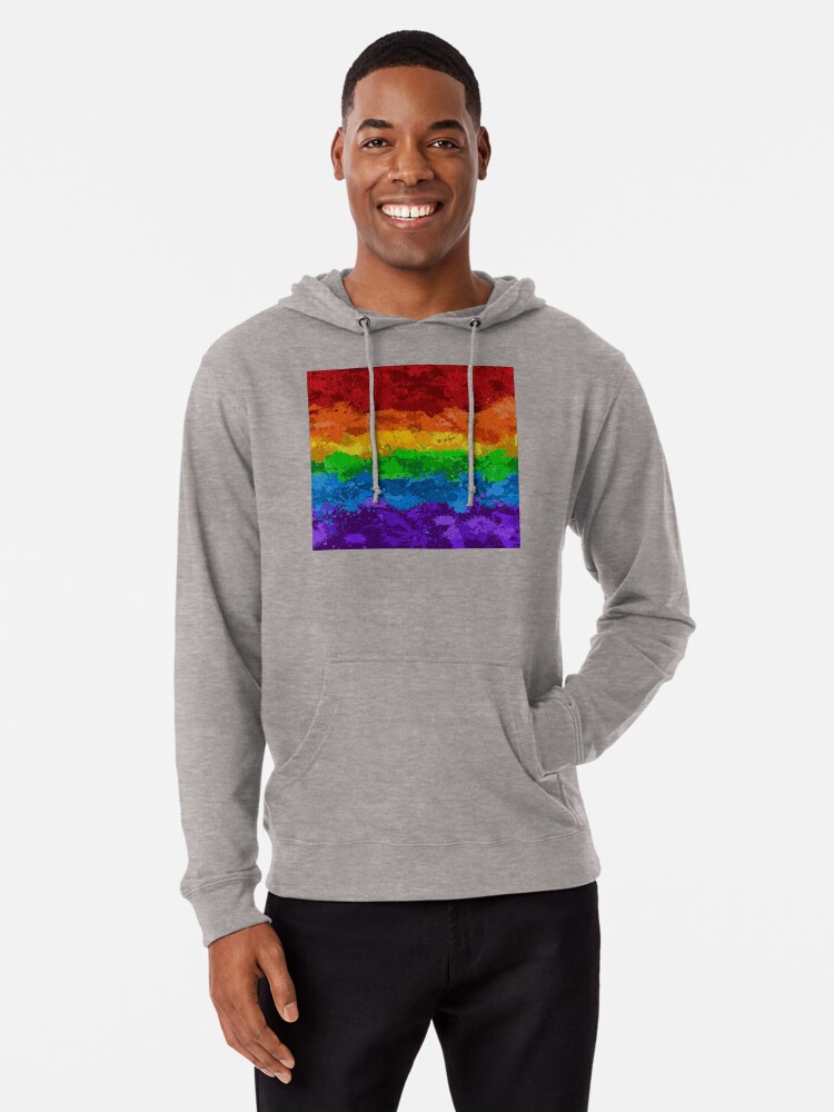 rainbow paint splatter hoodie