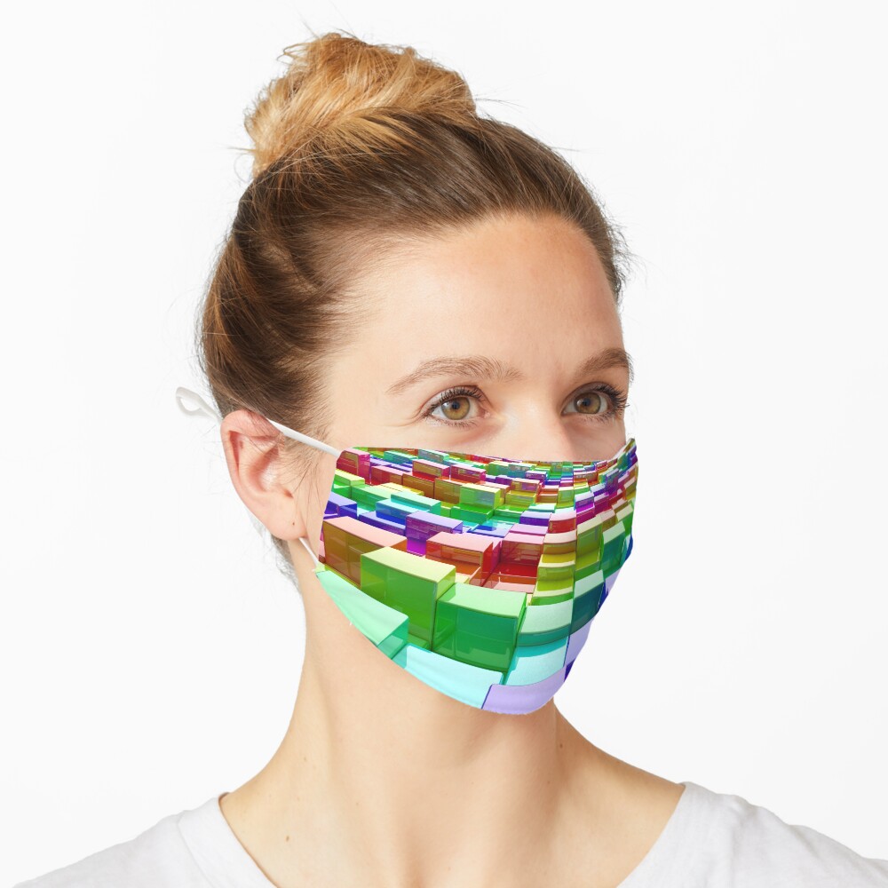 Rainbow Cubes Mask