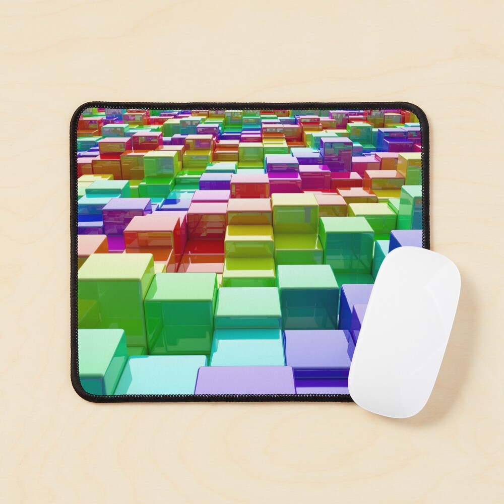 Rainbow Cubes Mouse Pad