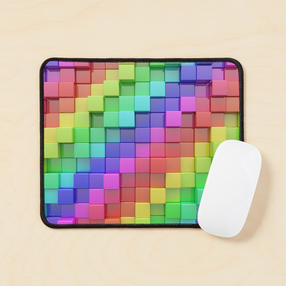 Rainbow Cubes Mouse Pad