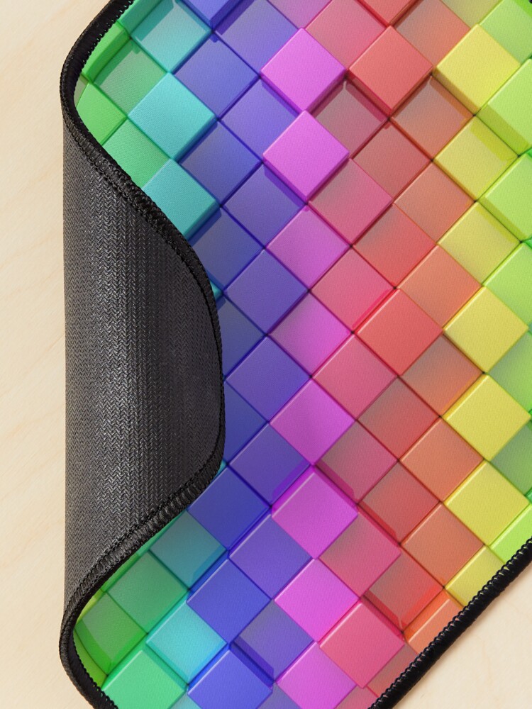 Alternate view of Rainbow Cubes Mouse Pad