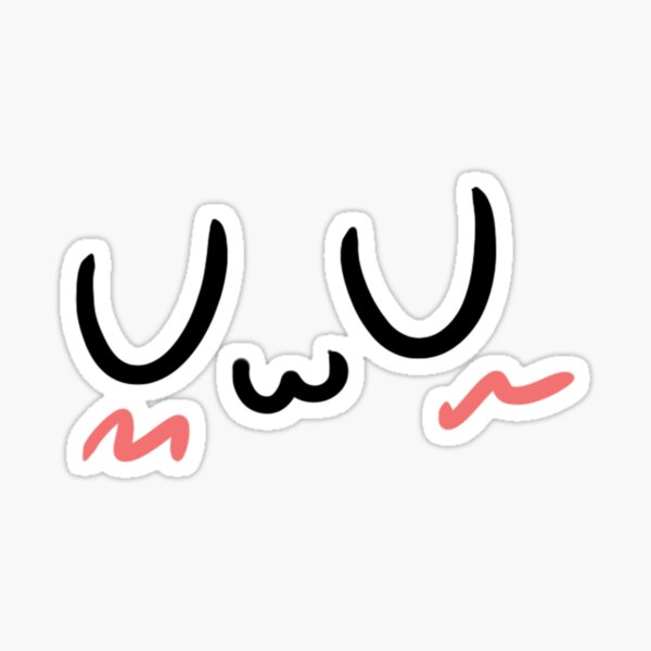 "UwU Face Kawaii" Sticker for Sale by Ninthendo64 Redbubble
