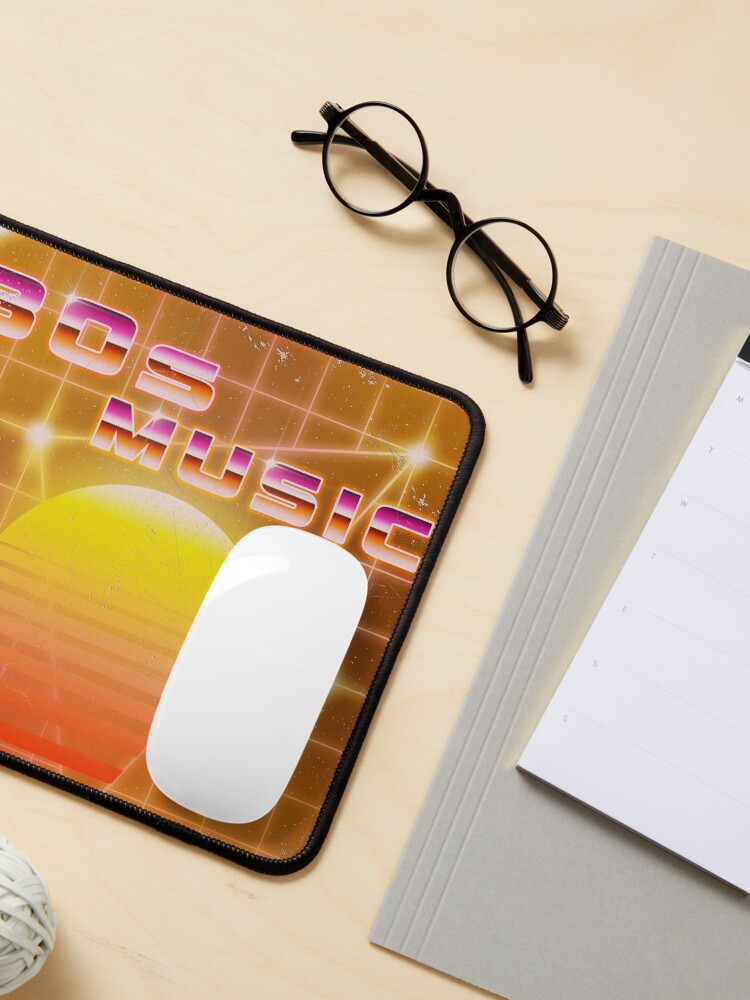 Alternate view of 80s music vinyl disk album Mouse Pad