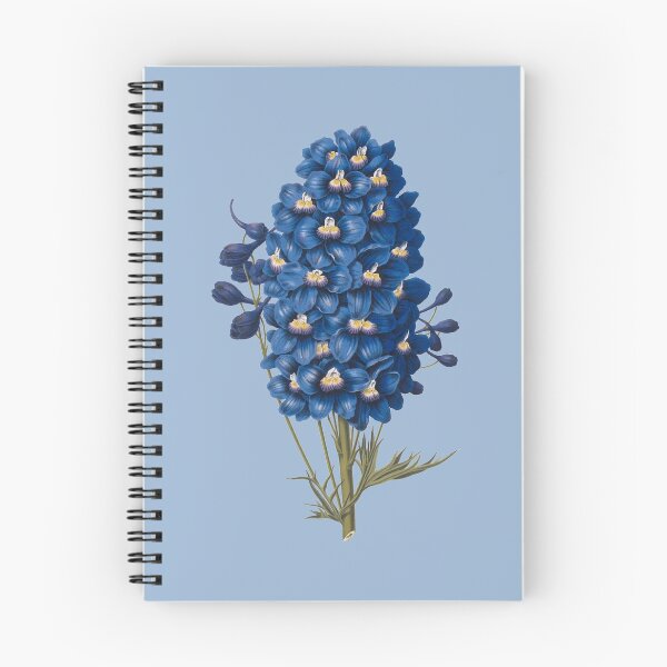 Aperçu de l'œuvre Fleur de Delphinium éphémère bleu de Delft créée et vendue par RedThorThreads.