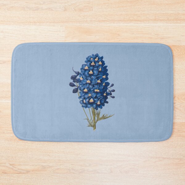 Item preview, Delft  Blue Ephemera Delphinium Flower designed and sold by RedThorThreads.