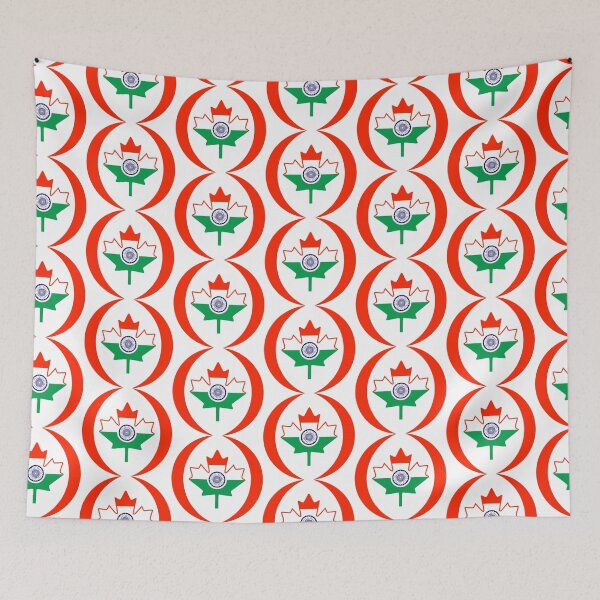 Item preview, Indo Canadian Multinational Patriot Flag Series designed and sold by Carbon-Fibre Media.