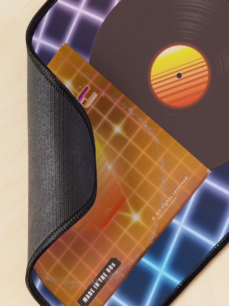 Alternate view of 80s music with vinyl disk Mouse Pad