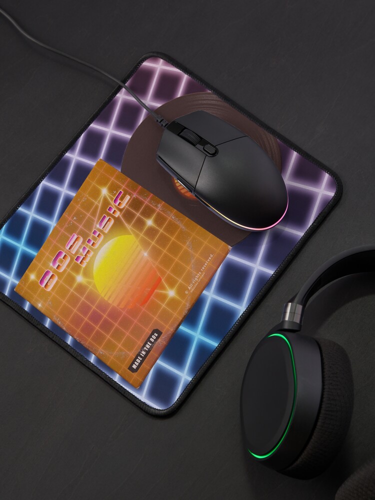Alternate view of 80s music with vinyl disk Mouse Pad