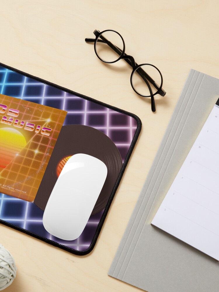 Alternate view of 80s music with vinyl disk Mouse Pad