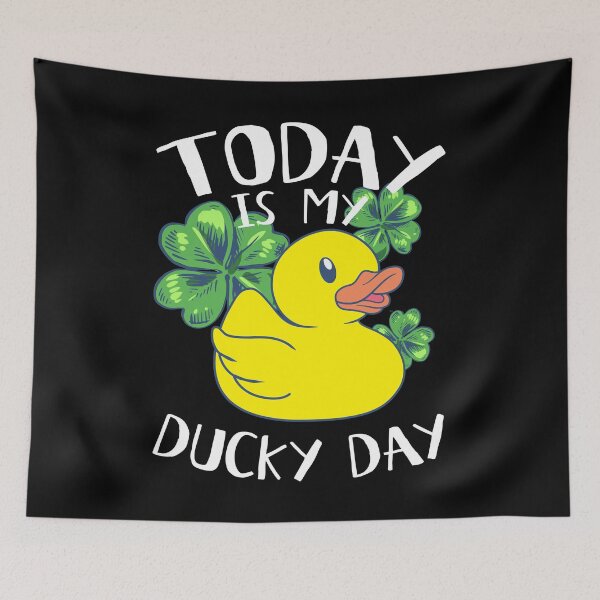 Item preview, Today is My Ducky Lucky Day Clover - Rubber Duck Birthday designed and sold by onicon.