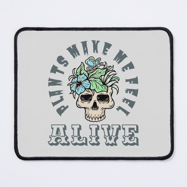 Item preview, Plants Make Me Feel Alive | Floral Skull | Halloweentee designed and sold by Design-Maniya.