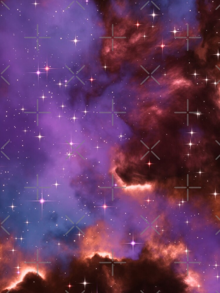 Fantasy nebula cosmos sky in space with stars (Red/Purple/Blue) by GaiaDC