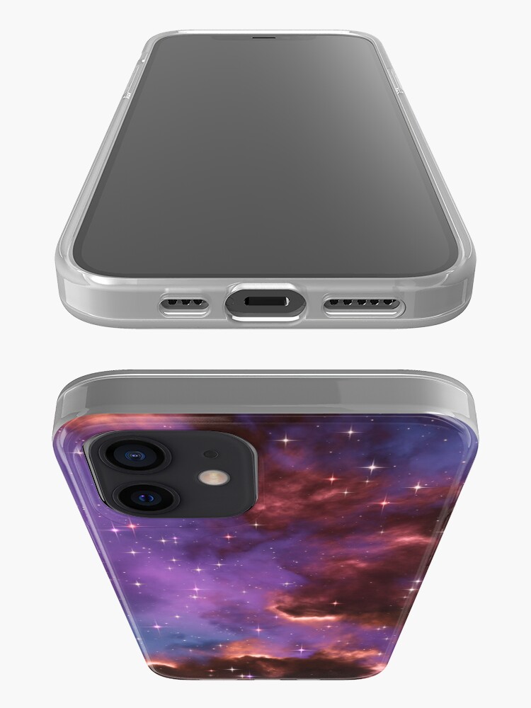Alternate view of Fantasy nebula cosmos sky in space with stars (Red/Purple/Blue) iPhone Case