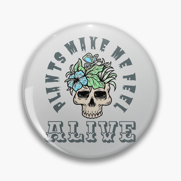 Item preview, Plants Make Me Feel Alive | Floral Skull | Halloweentee designed and sold by Design-Maniya.