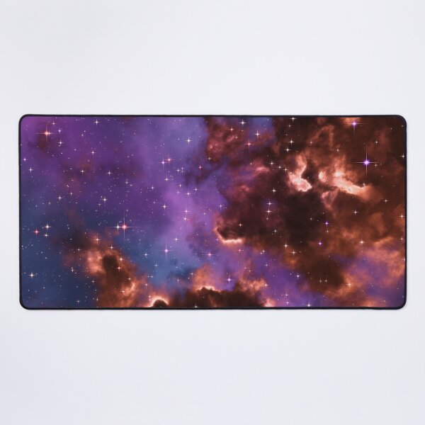Fantasy nebula cosmos sky in space with stars (Red/Purple/Blue) Desk Mat