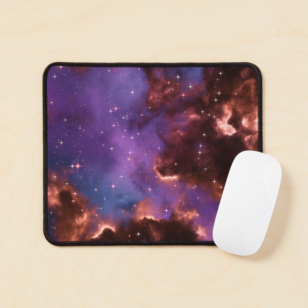 Fantasy nebula cosmos sky in space with stars (Red/Purple/Blue) Mouse Pad