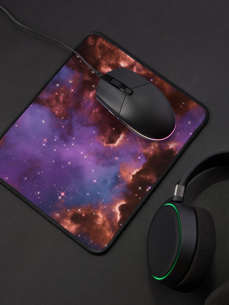 Alternate view of Fantasy nebula cosmos sky in space with stars (Red/Purple/Blue) Mouse Pad