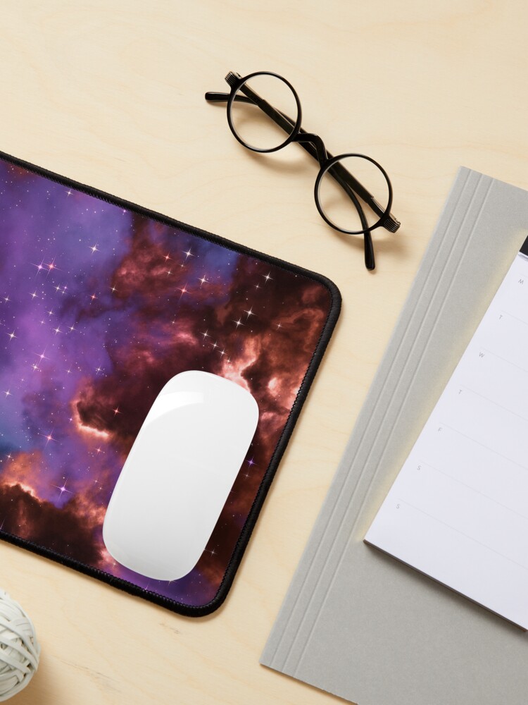 Alternate view of Fantasy nebula cosmos sky in space with stars (Red/Purple/Blue) Mouse Pad