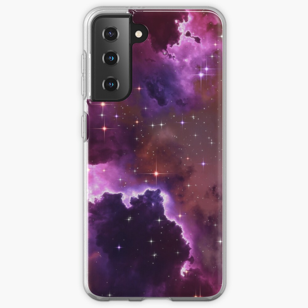 Fantasy nebula cosmos sky in space with stars (Purple/Pink/Magenta) Samsung Galaxy Phone Case