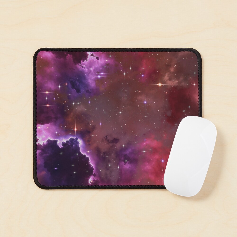Fantasy nebula cosmos sky in space with stars (Purple/Pink/Magenta) Mouse Pad