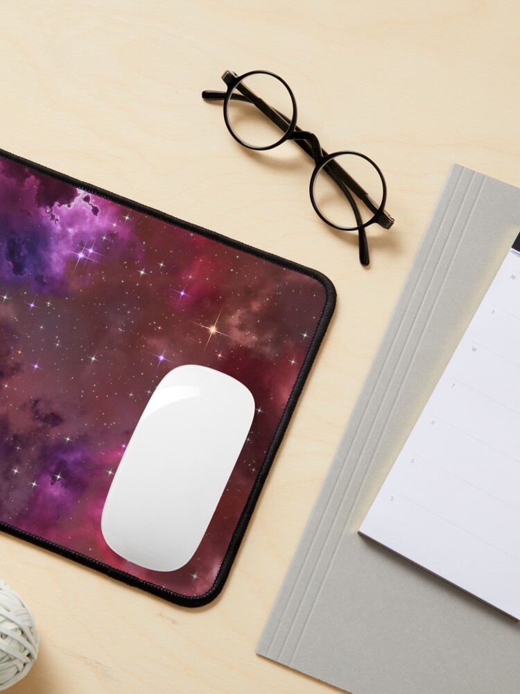 Alternate view of Fantasy nebula cosmos sky in space with stars (Purple/Pink/Magenta) Mouse Pad