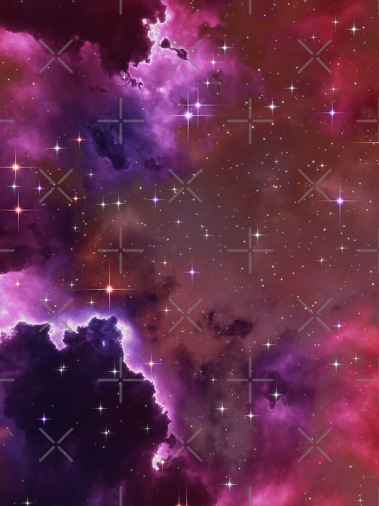 Fantasy nebula cosmos sky in space with stars (Purple/Pink/Magenta) by GaiaDC