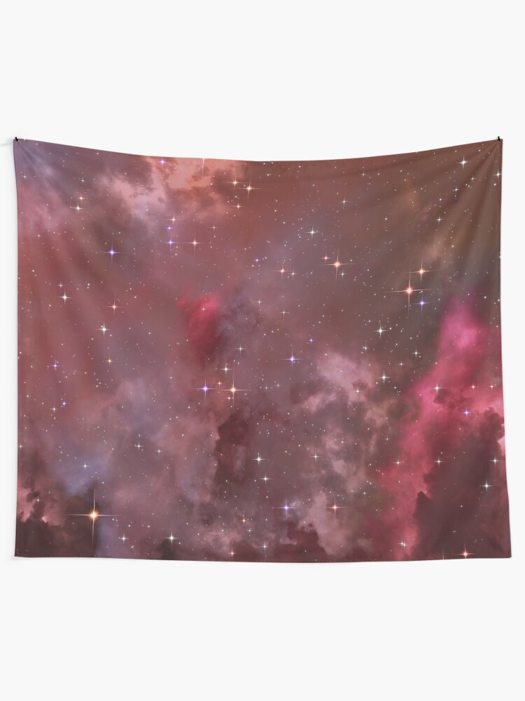 Alternate view of Fantasy nebula cosmos sky in space with stars (Purple/Pink/Magenta) Tapestry