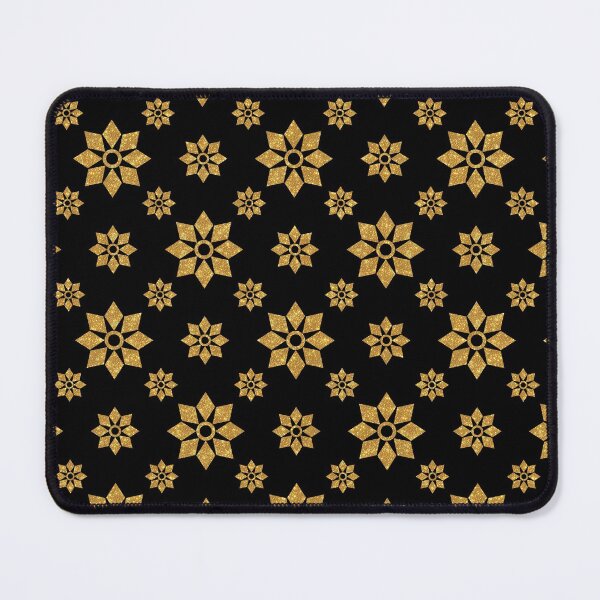 Item preview, Gold geometric flower pattern designed and sold by mrhighsky.